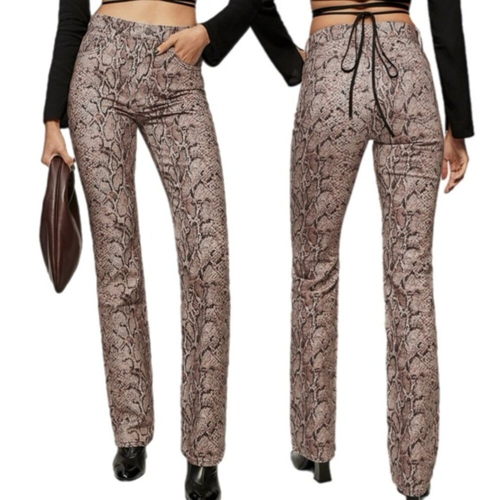 Reformation Peyton Snake High Rise Bootcut Jeans Size 26